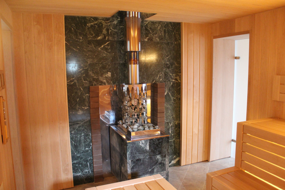 Парная стены ольха, пологи липа