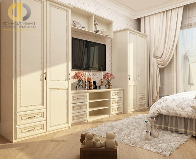 Дизайн квартиры 111 кв. м в стиле современная классика. 37 фото