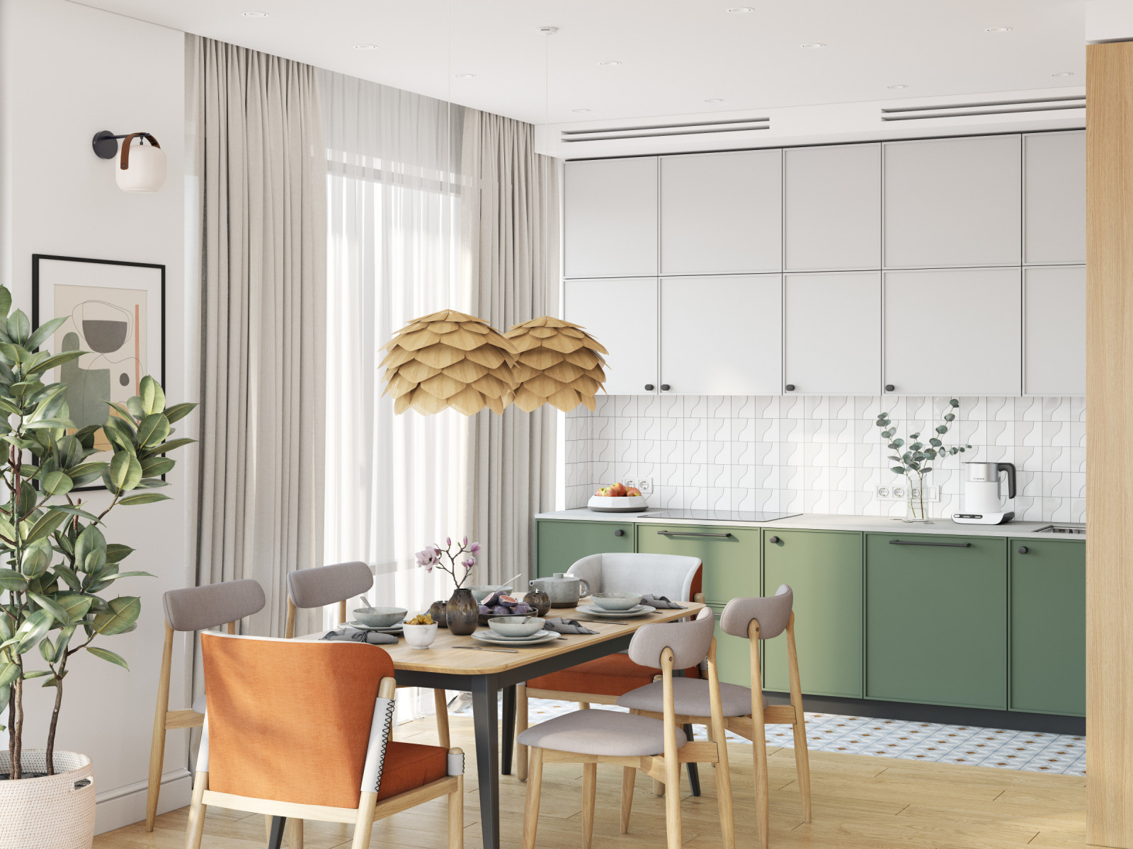 Дизайн интерьера четырехкомнатной квартиры в г. Москва