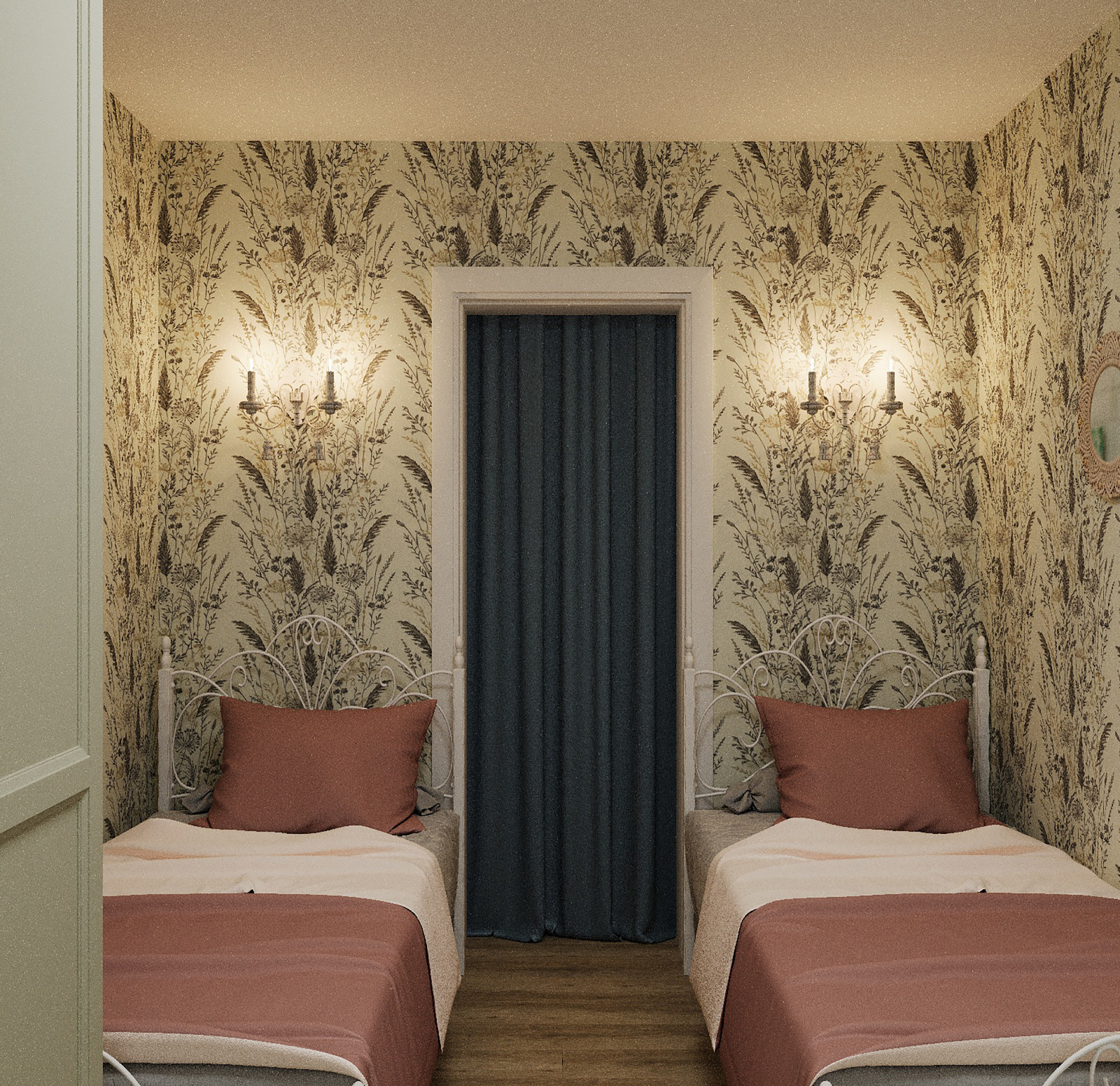 Спальня на 2 кровати для пожилых людей