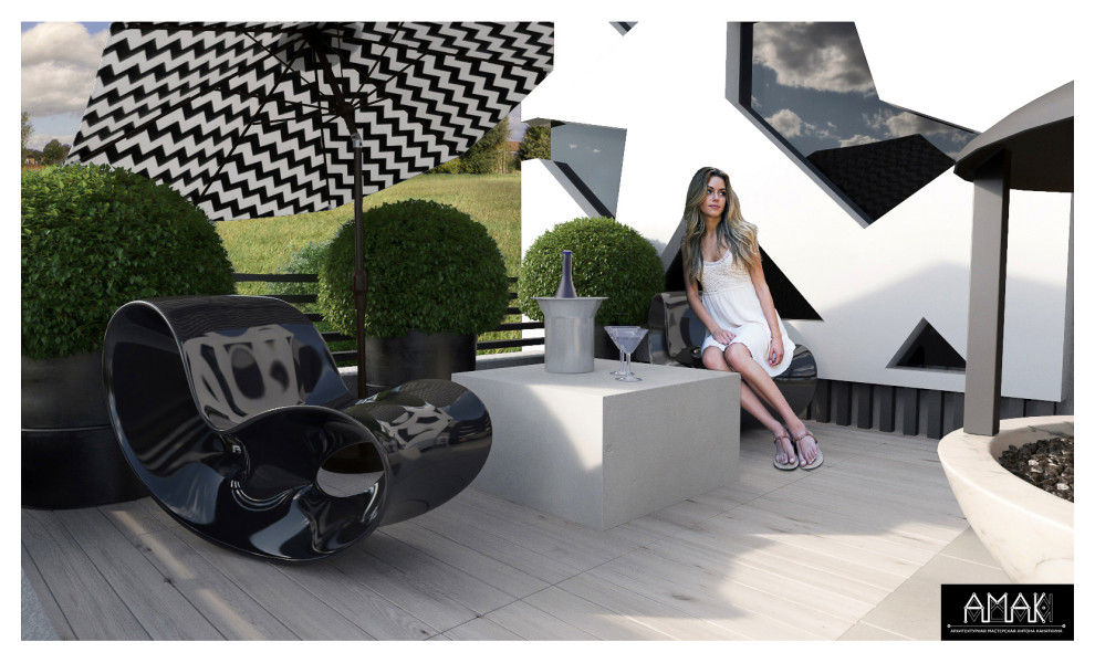 Коттедж в стиле Хай-Тек