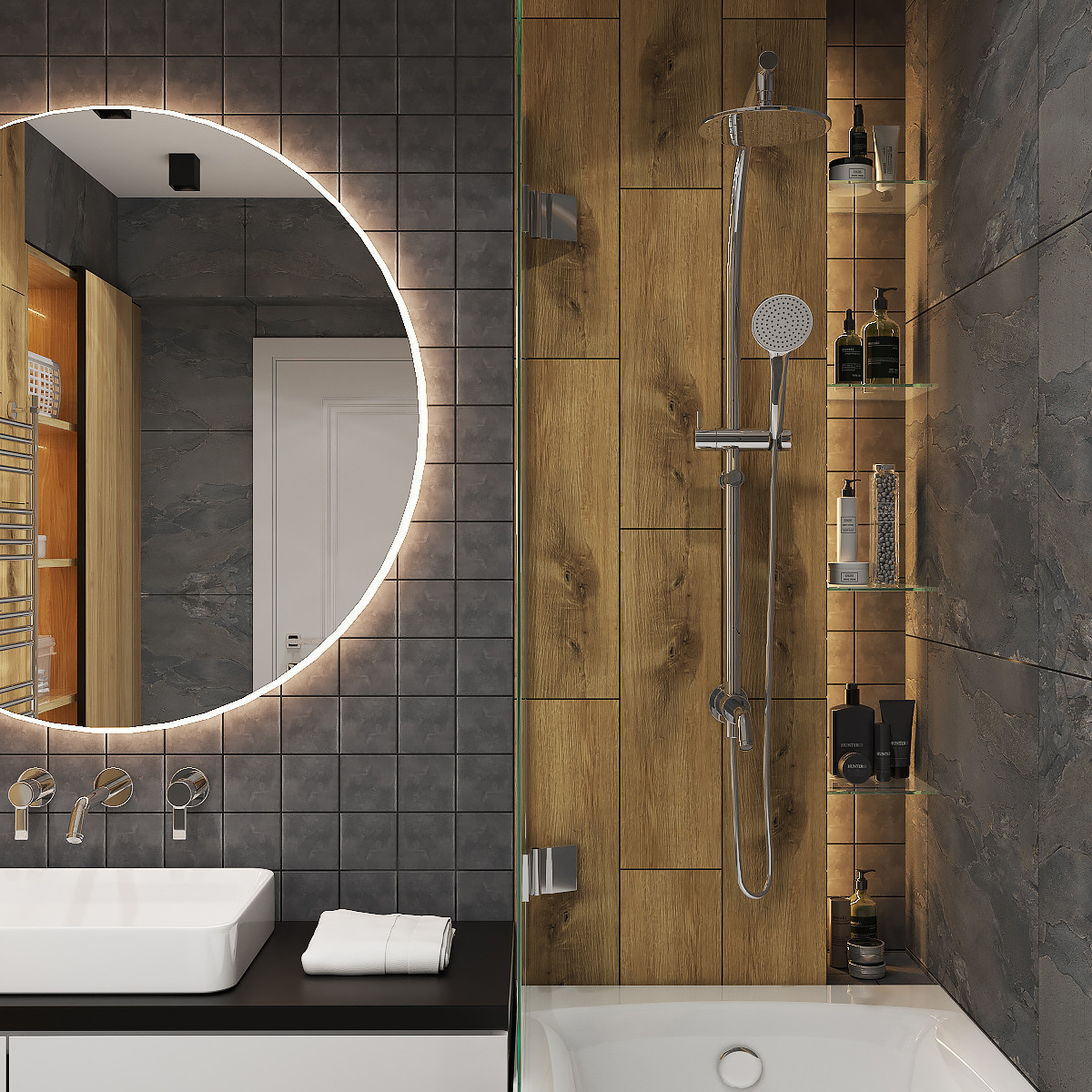 Двухкомнатная квартира с гостиной-холлом