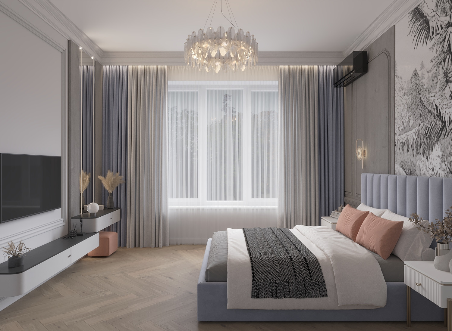 Спальня 16.7 кв м