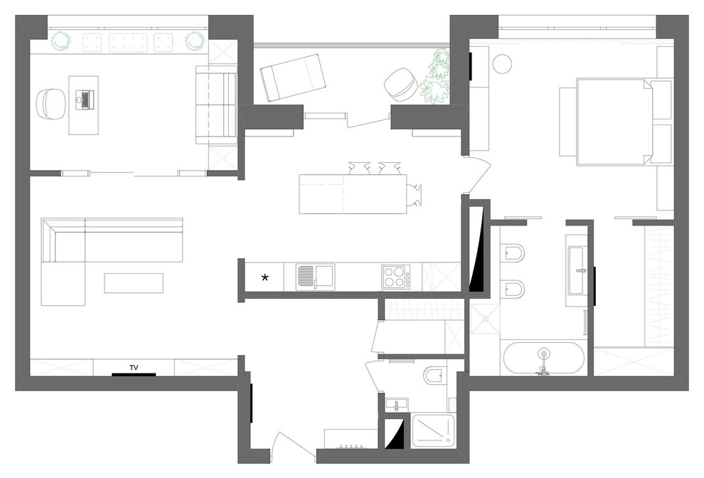 Houzz Украина: Лаконичный интерьер для семьи рестораторов
