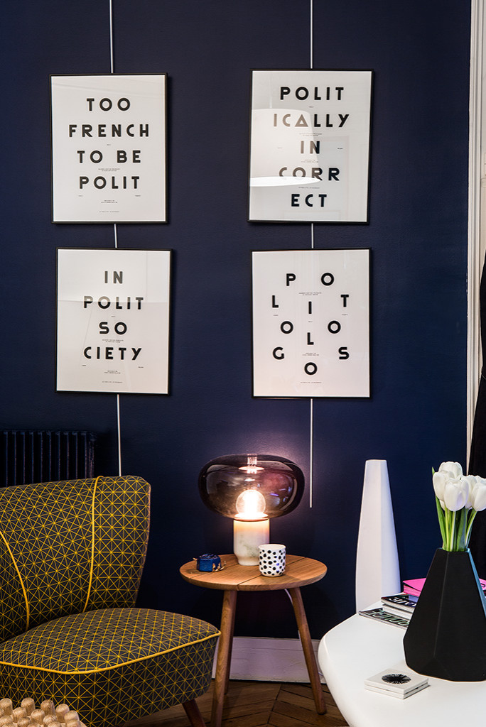 Houzz Франция: Квартира дизайнера, переделанная в домашнюю галерею