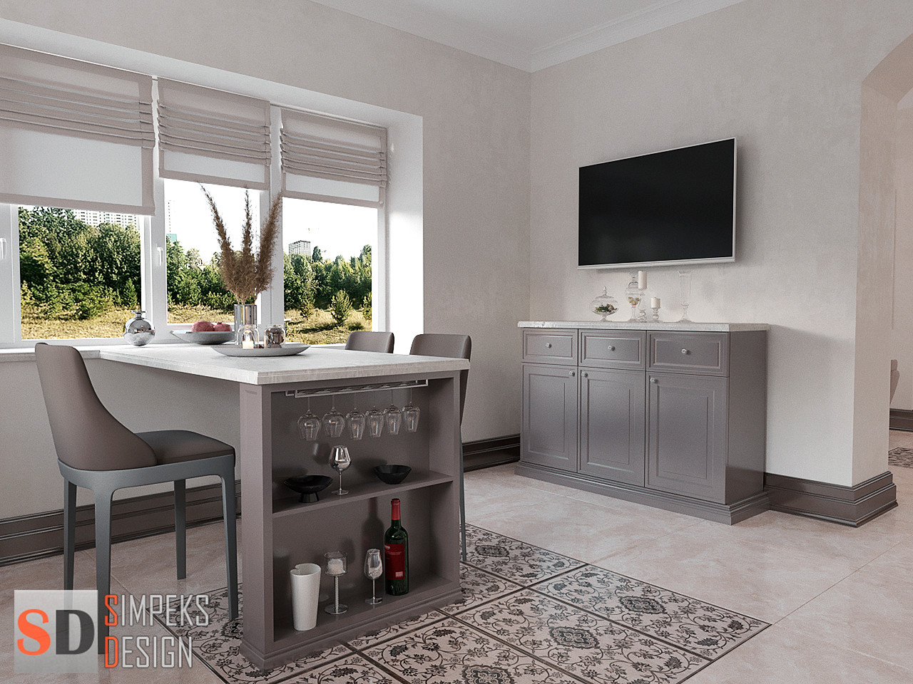 Декоративные вставки в плитке