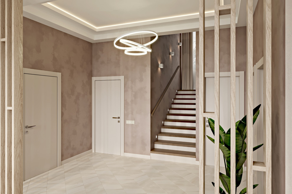 Дом - 130 м2. Кухня - гостиная - холл №1