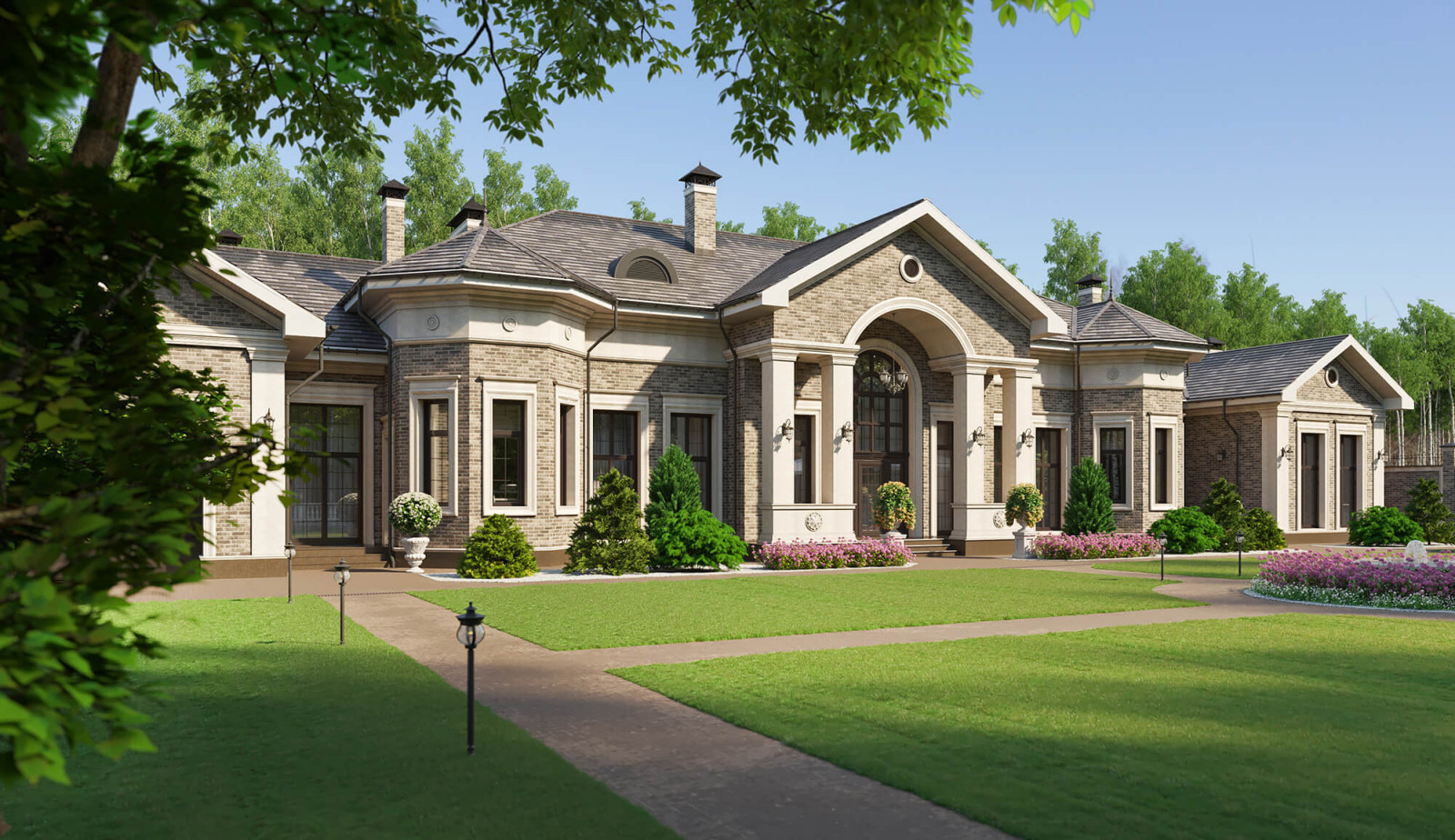 Архитектурный проект одноэтажного жилого дома площадью 400 кв.м.