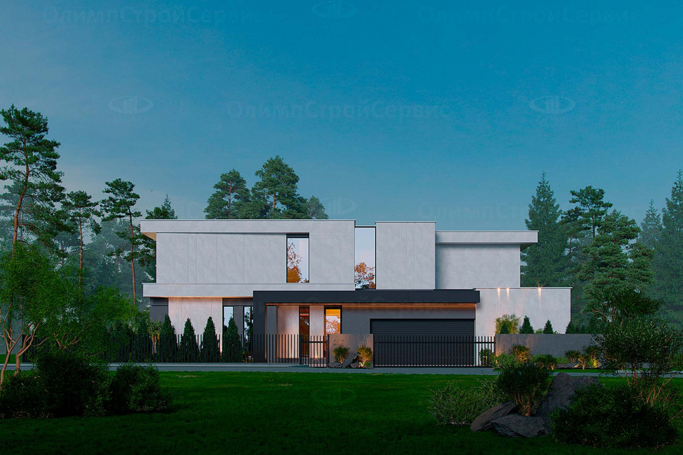 Современный дом «Бремор» с плоской крышей