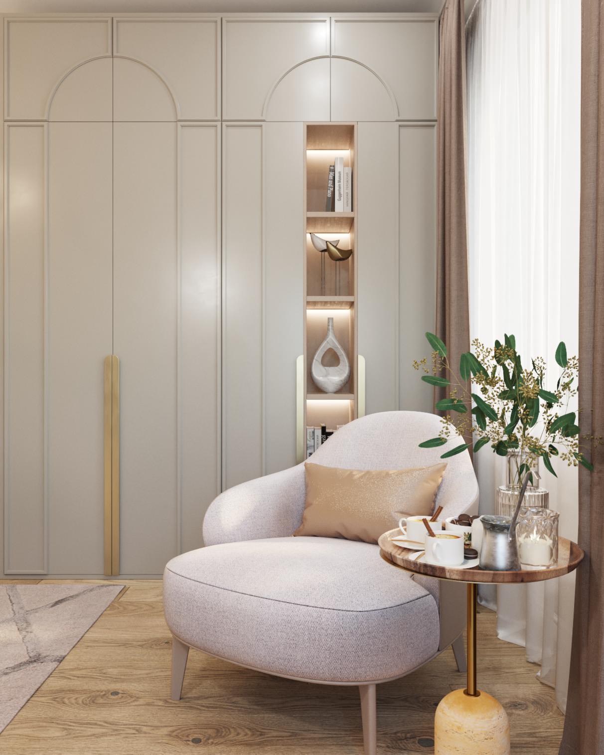 Обложка проекта: Спальня с выходом на лоджию