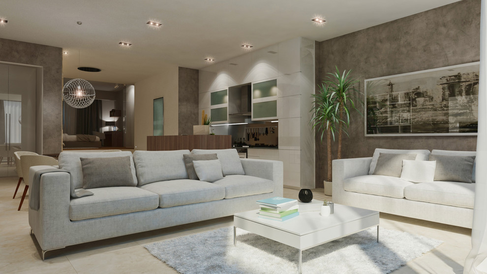 Дизайн квартиры-студии у моря