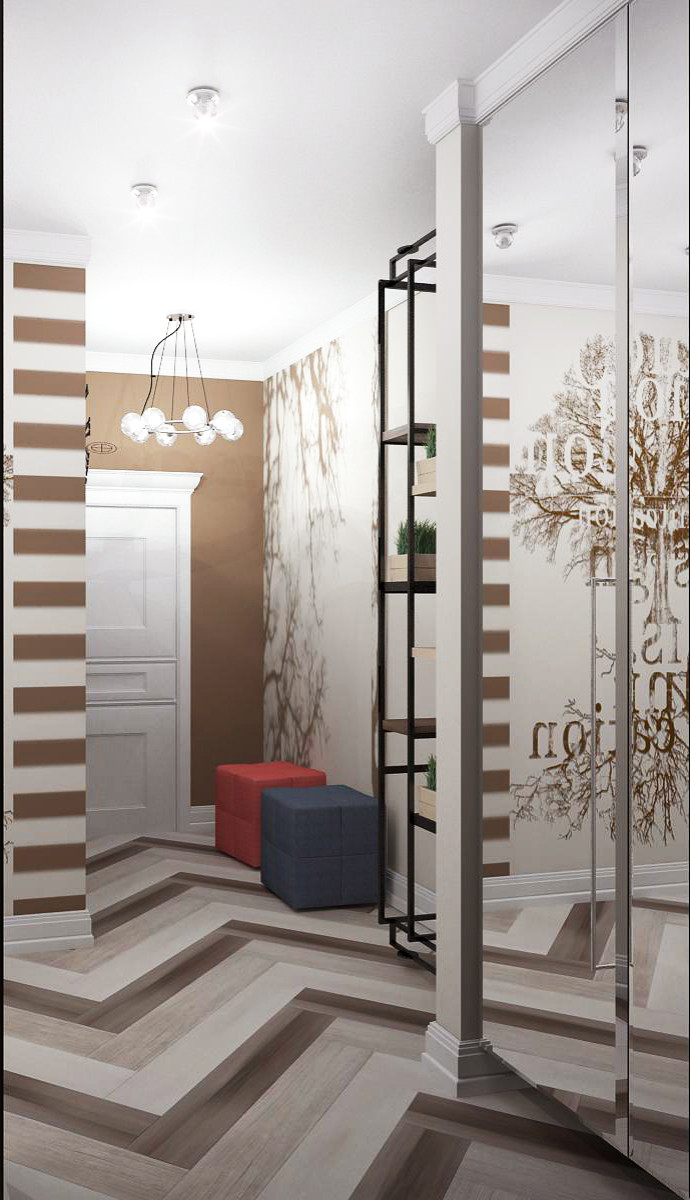 Обложка проекта: Яркий проект. Квартира 70 м.кв. фьюжн.