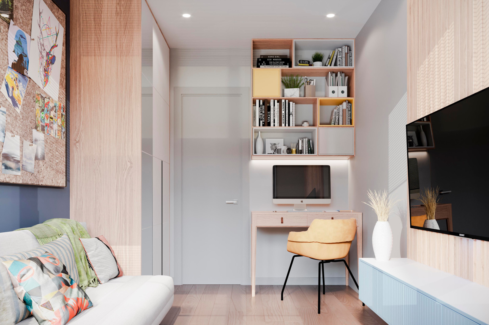 Дизайн и ремонт квартиры в ЖК «Level Амурская» — Сложный серый