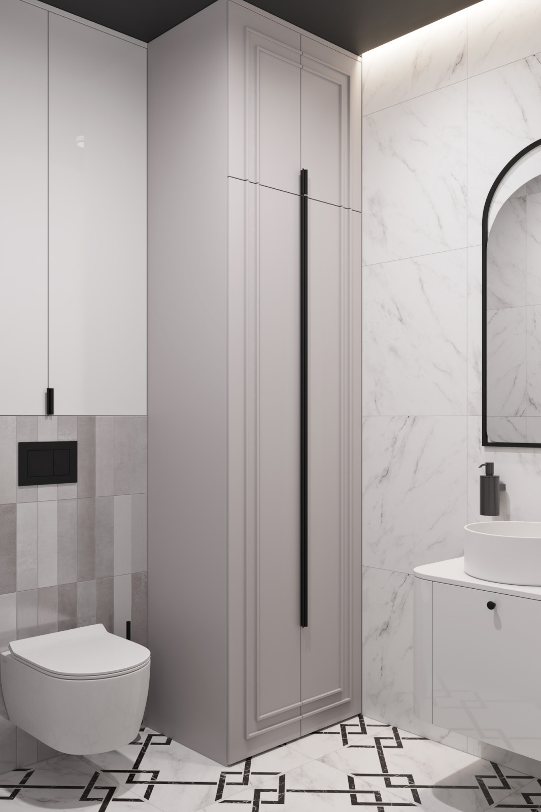 3-комнатная квартира для семьи в стиле современной классики