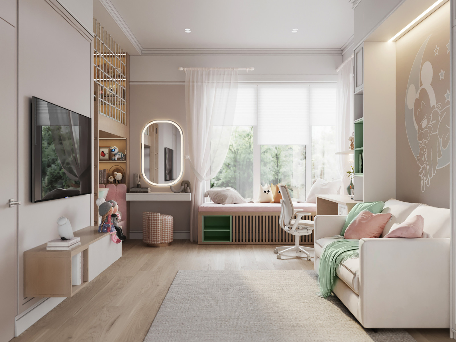 интерьер детской для девочки