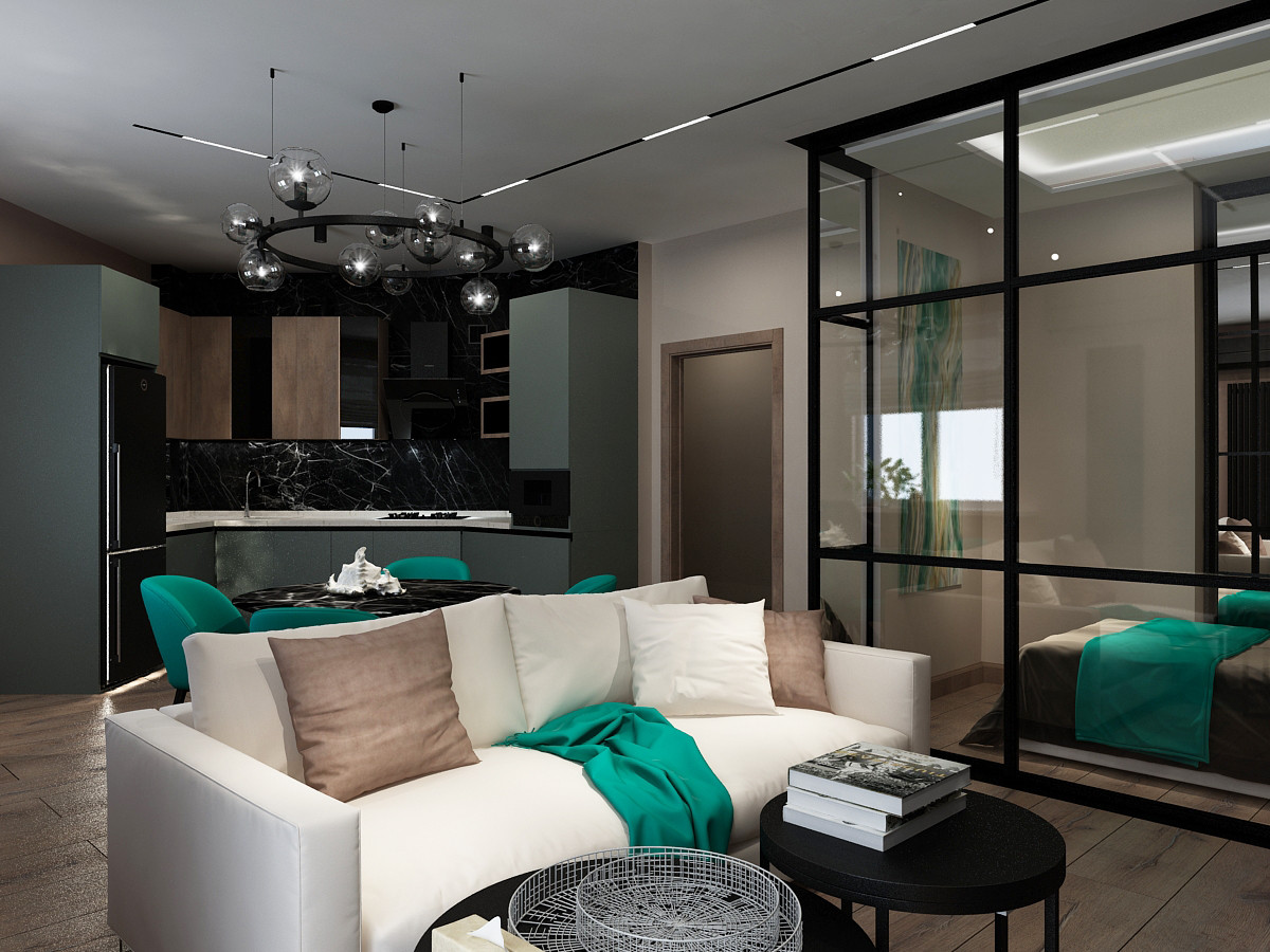 Квартира в современном стиле в разных вариантах исполнения
