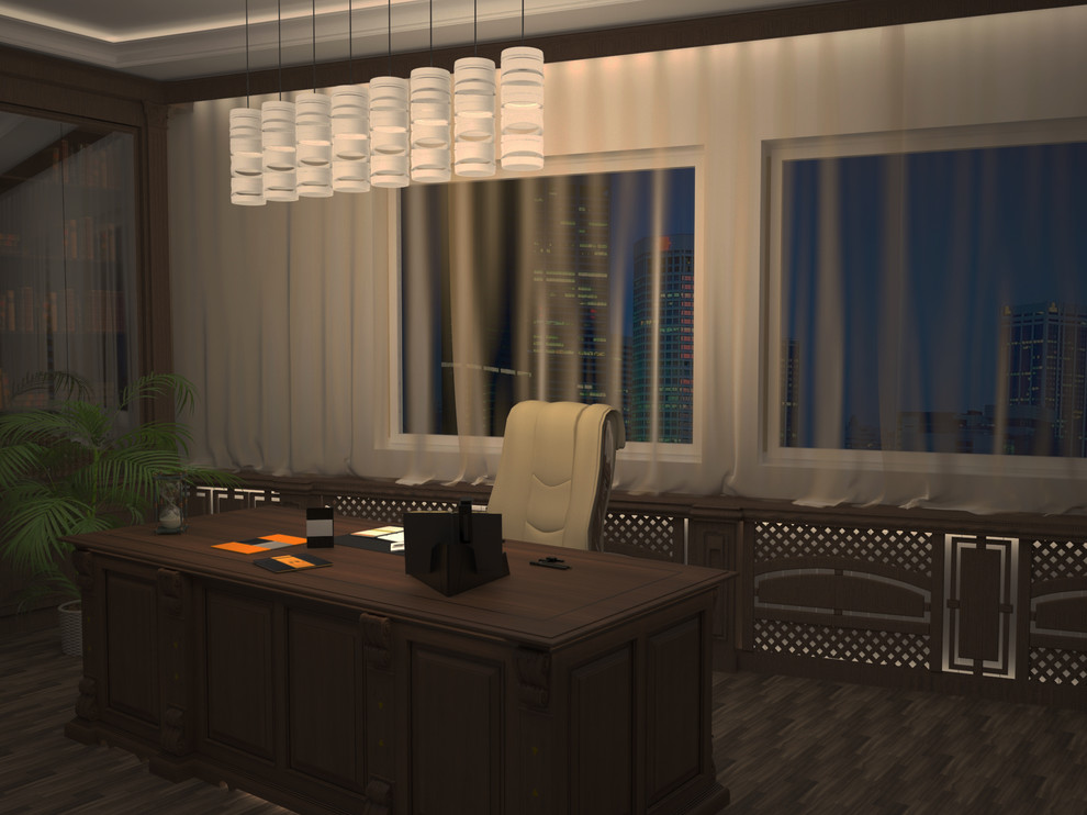 Обложка проекта: 3d-визуализация рабочего кабинета