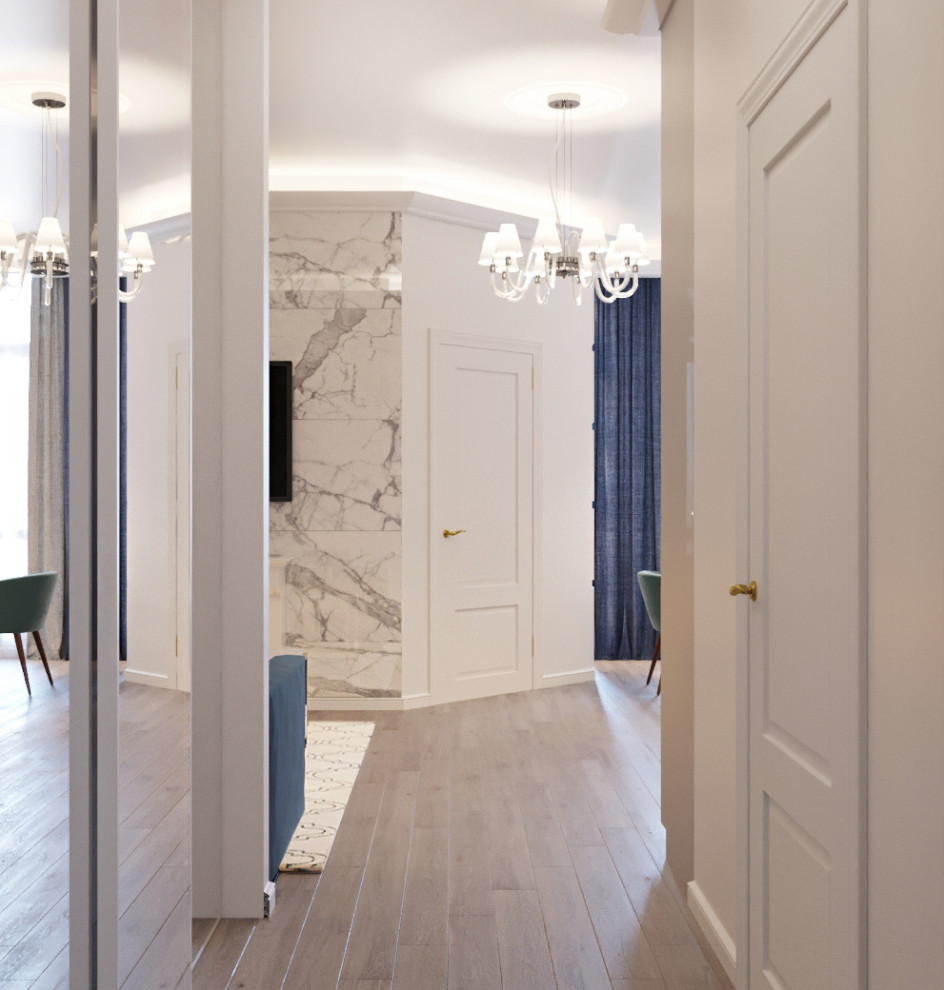 Дизайн проект квартиры 55 м2 в стиле "Неоклассика".