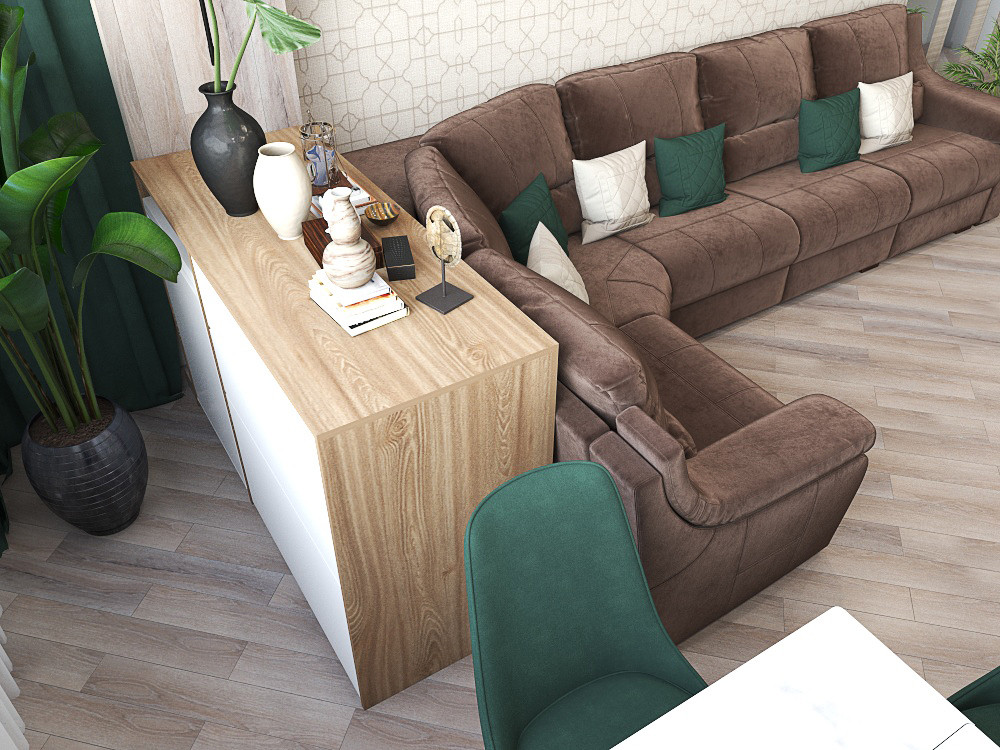 Кухня-гостиная в ЖК Алые Паруса