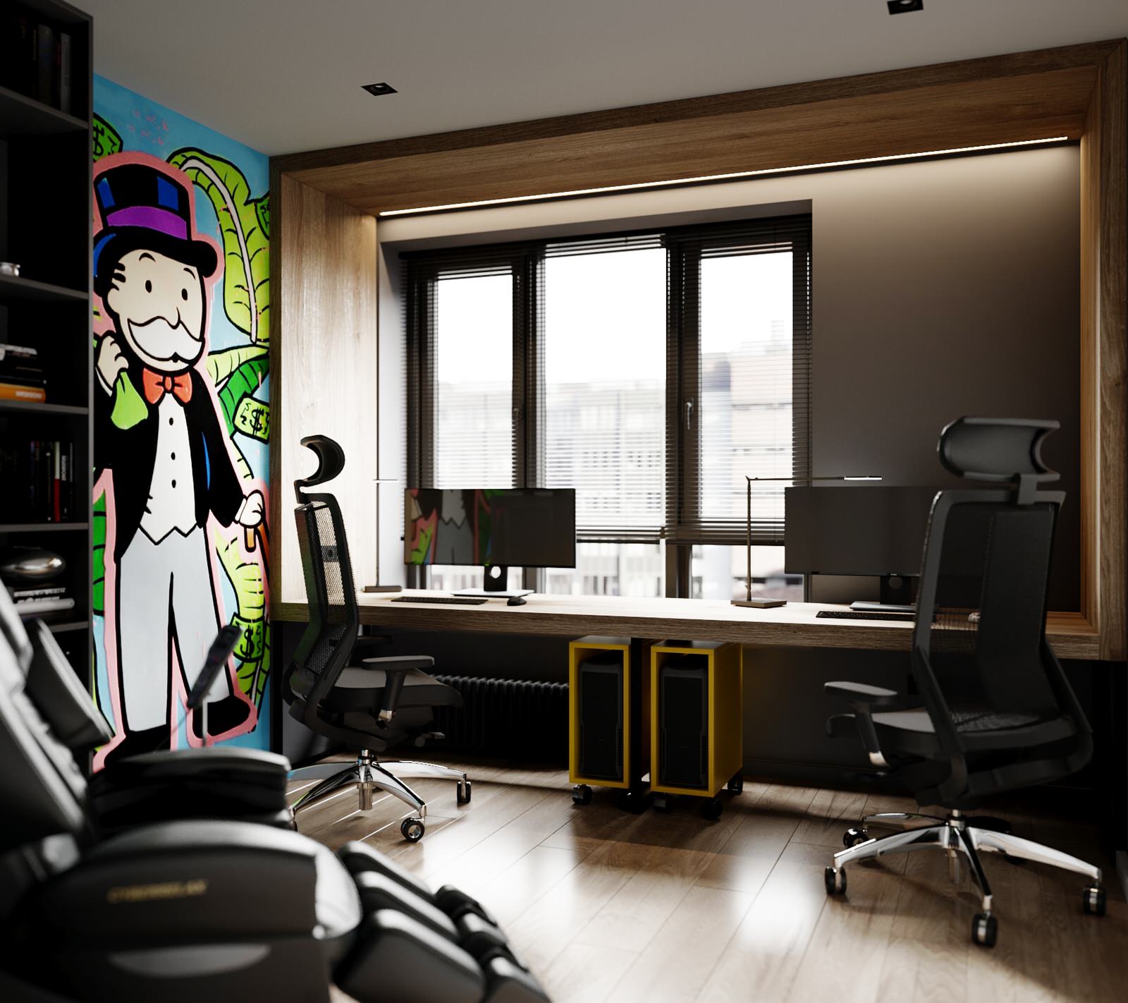 Рабочий кабинет на двоих