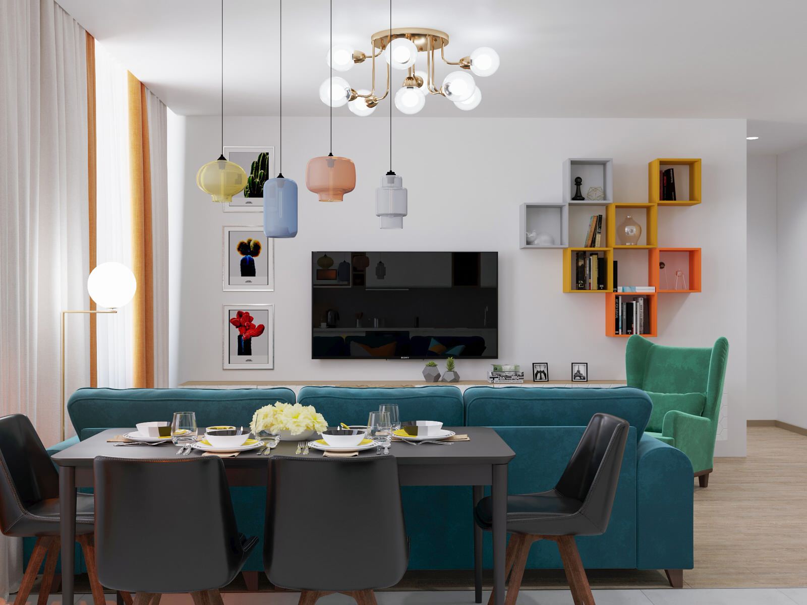 Гостиная в апарт-отеле