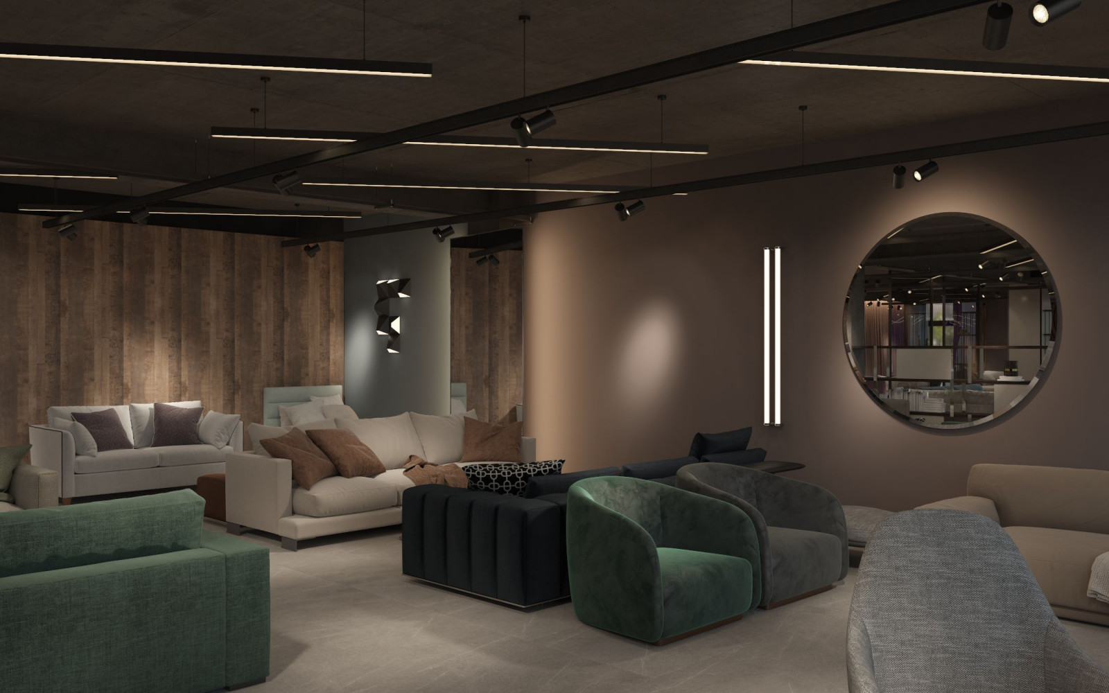 Интерьер мебельного магазина.