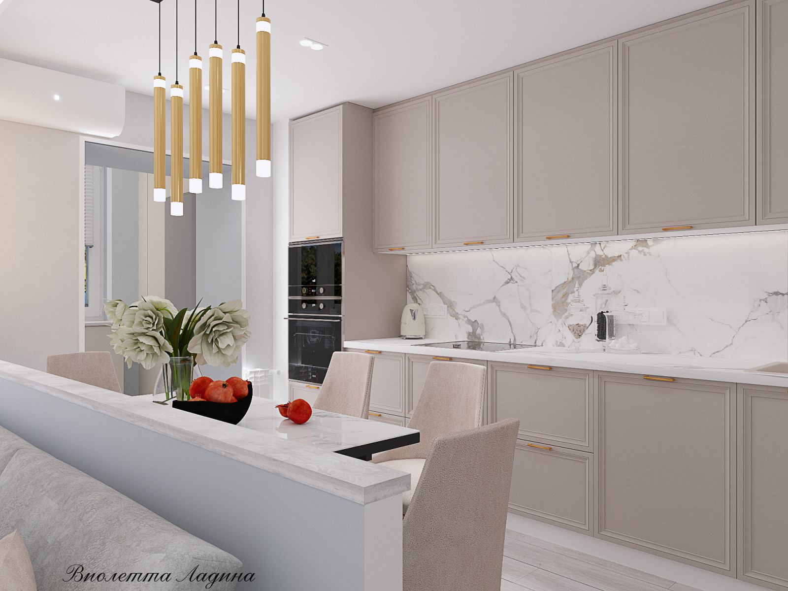 Квартира  в светлых тонах.. Двушка.