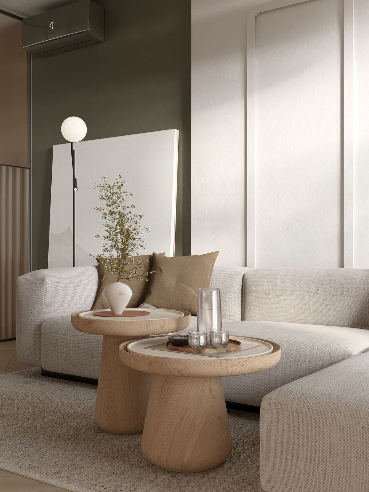 Проект 2-х уровневой квартире в эко-стиле.