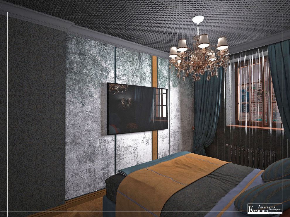 Королевская спальня, авторский микс стилей. Проект 2019г