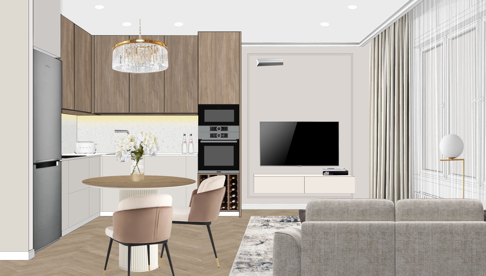 Коллажи квартиры для Алины ЖК Новый Лесснер. 2024