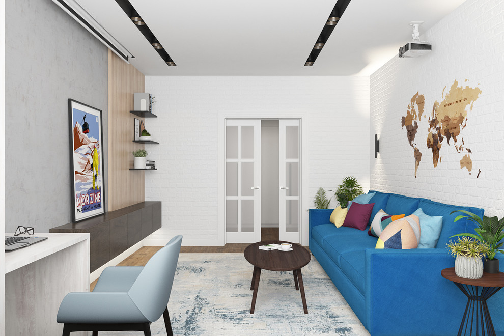 Квартира 60 кв.м  в стиле лофт + современный стиль.