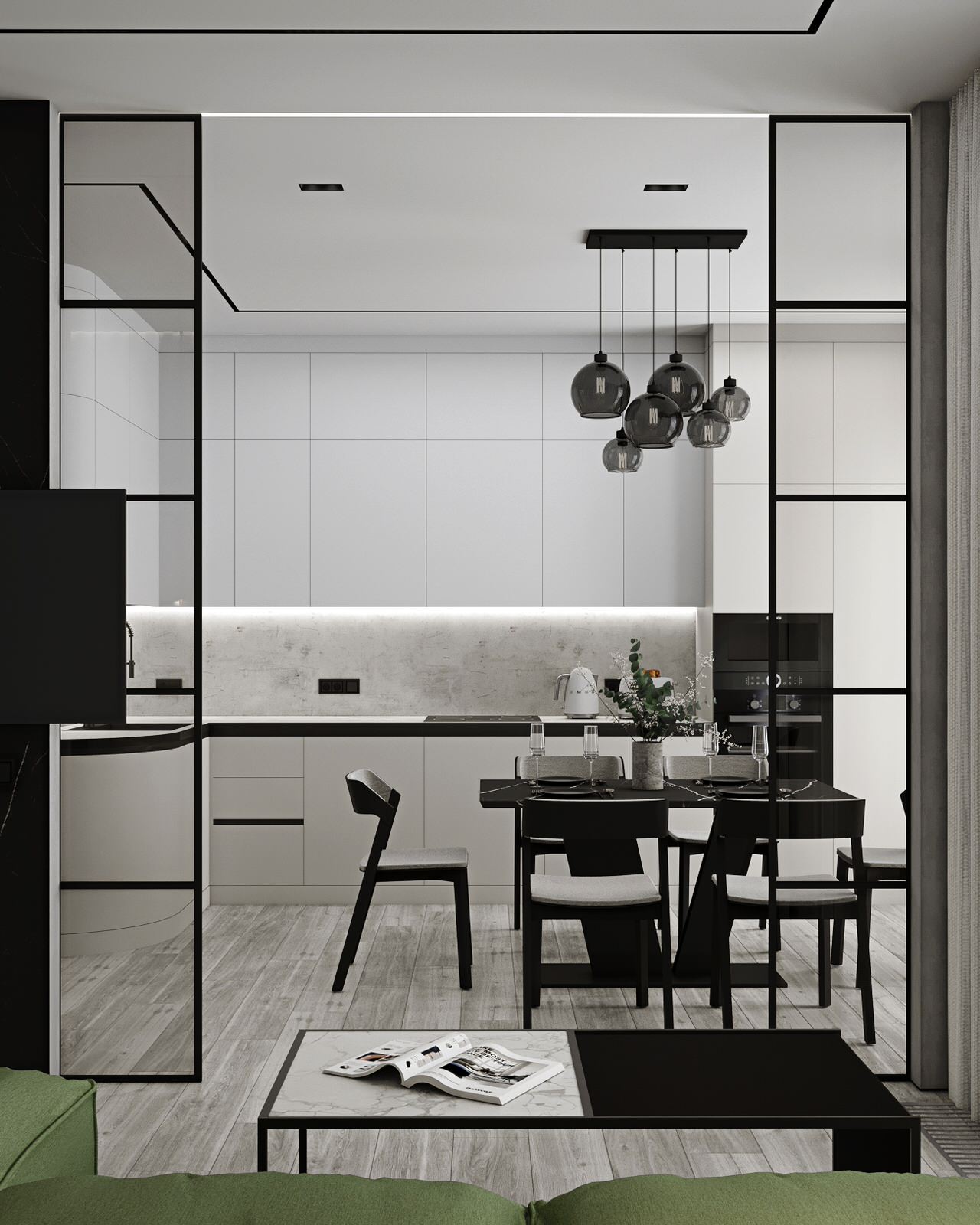 Дизайн Стильной Двухкомнатной Квартиры 74 м2 в жк Время в Москве