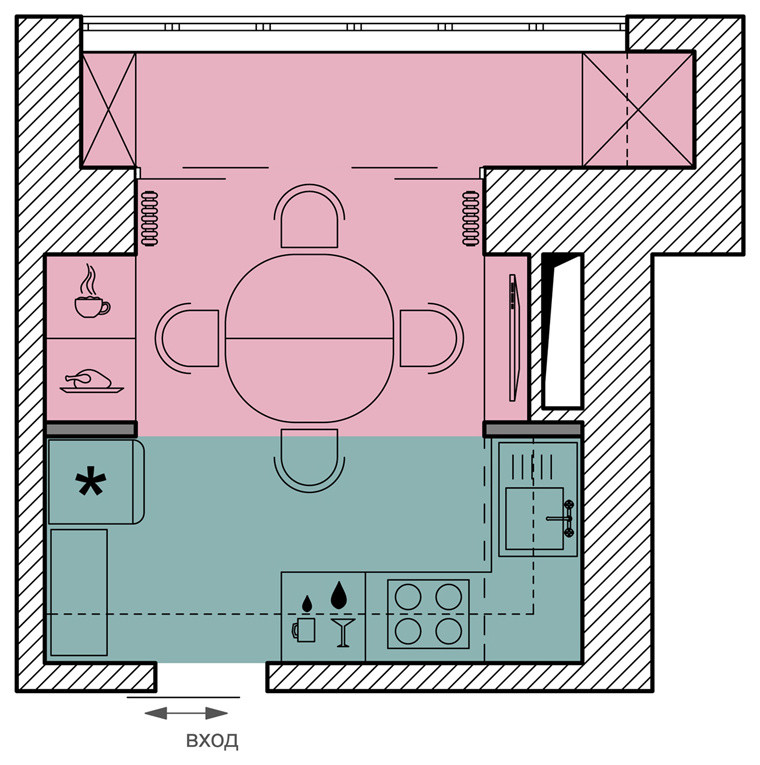 Кухня недели: Зимний сад и витражные окна