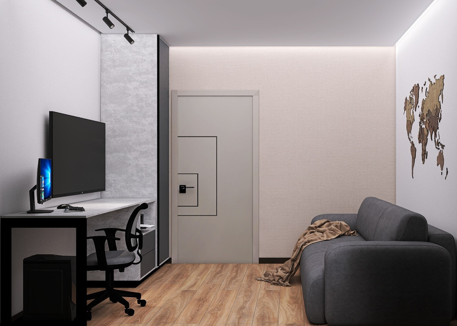 Стильная двушка для семьи из 4-х человек!