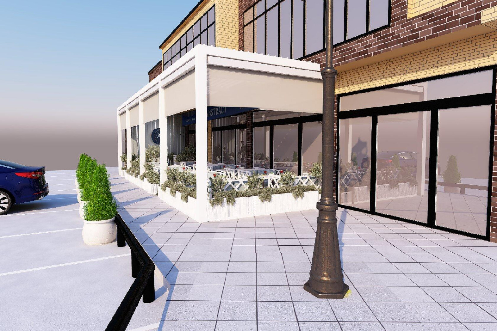 Обложка проекта: дизайн летнего кафе г.Ессентуки