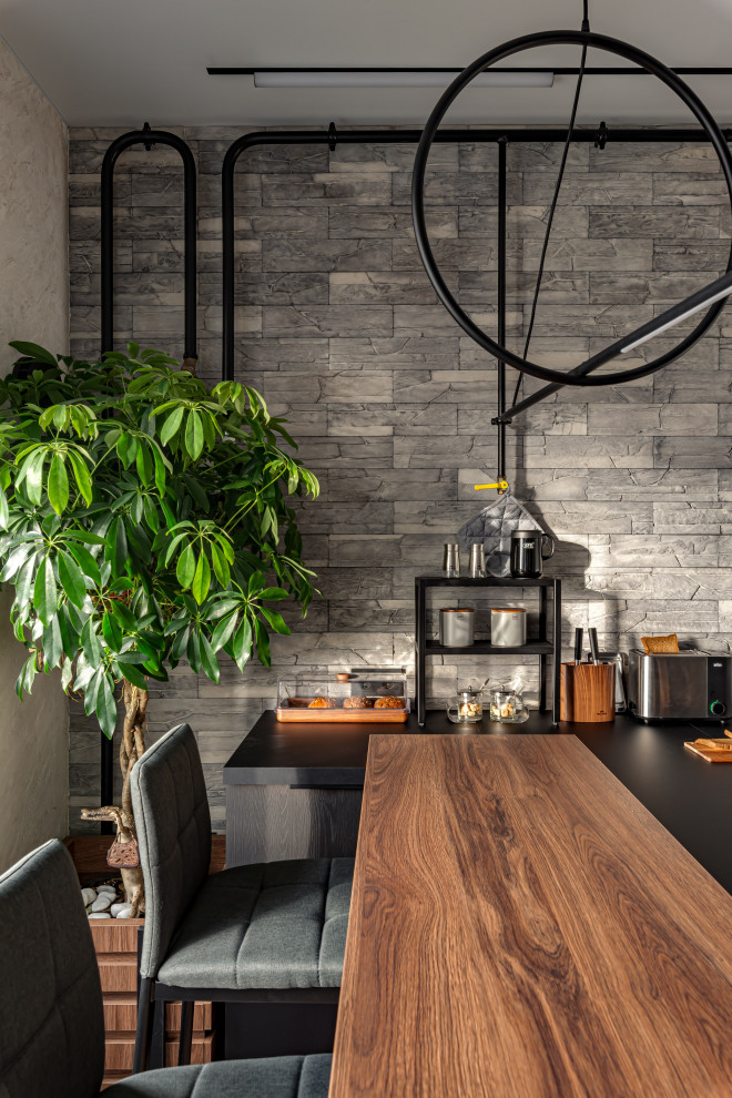 ЖК САМПО. 1-комнатная квартира в брутальном стиле, "от бетона" до заселения