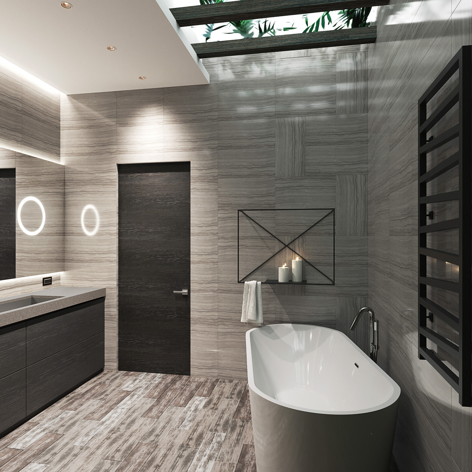 Ванная комната в эко стиле