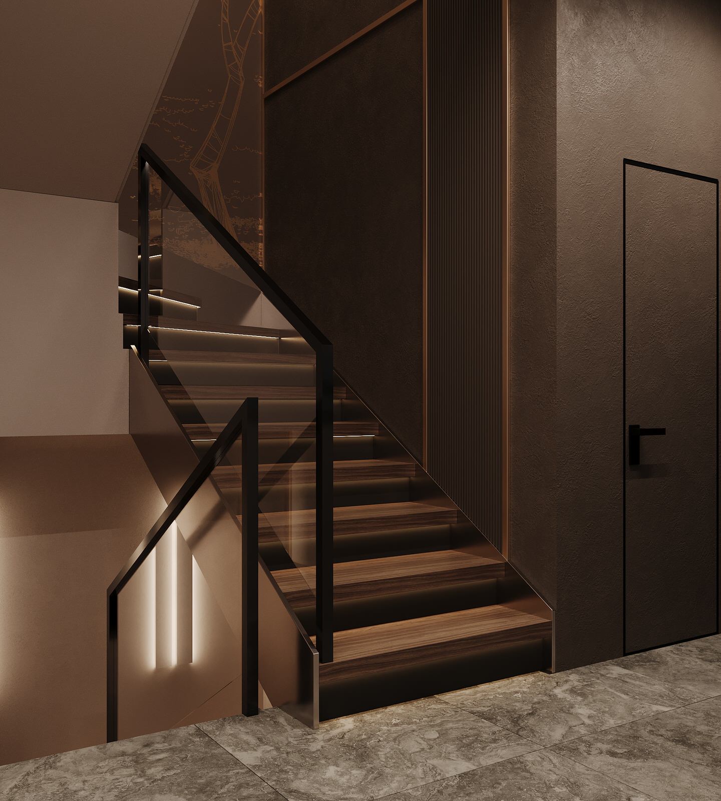 Интерьер загородного дома кардинально отличающийся от домов в округе