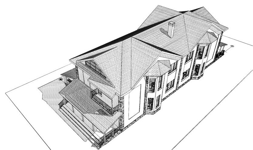Проект жилого дома на 2 семьи, 2011г.