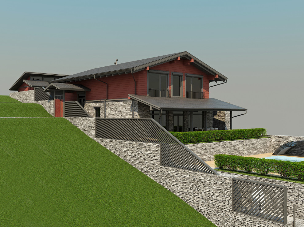 Дизайн-проект интерьера загородного дома (из бруса)