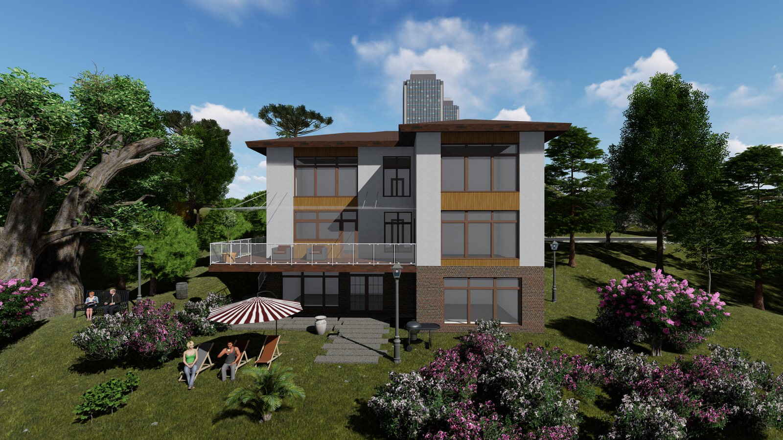 Обложка проекта: 3-х этажный дом на берегу моря в Сочи