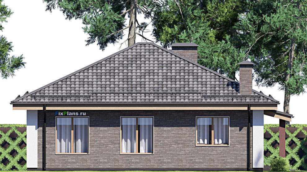 Проект одноэтажного дома 13х11м S105м2 F-17864