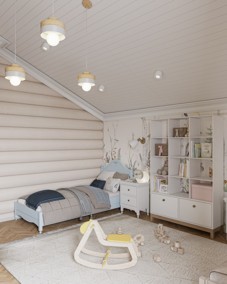 Авторский дом из бревна 135 м² для семьи с двумя детьми в КП Золотые Сосны