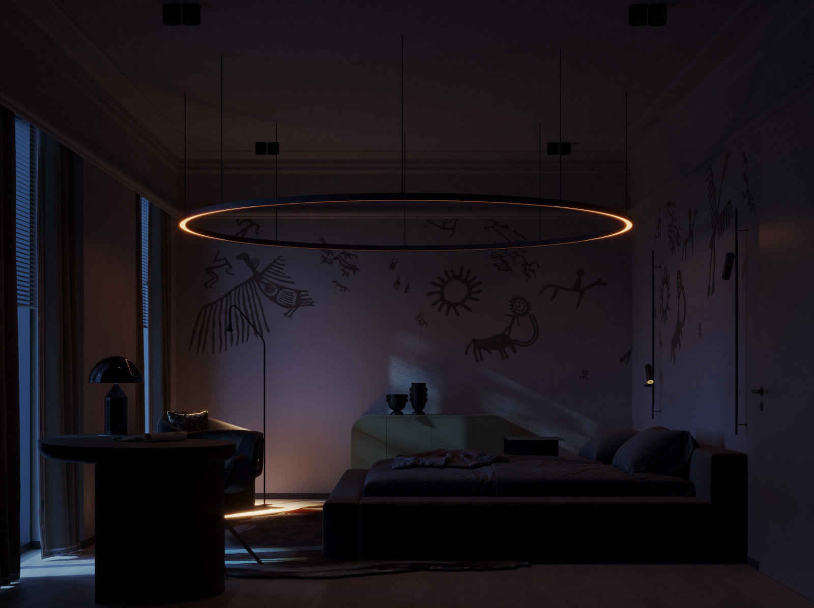 Обложка проекта: Интерьер с элементами наивного искусства