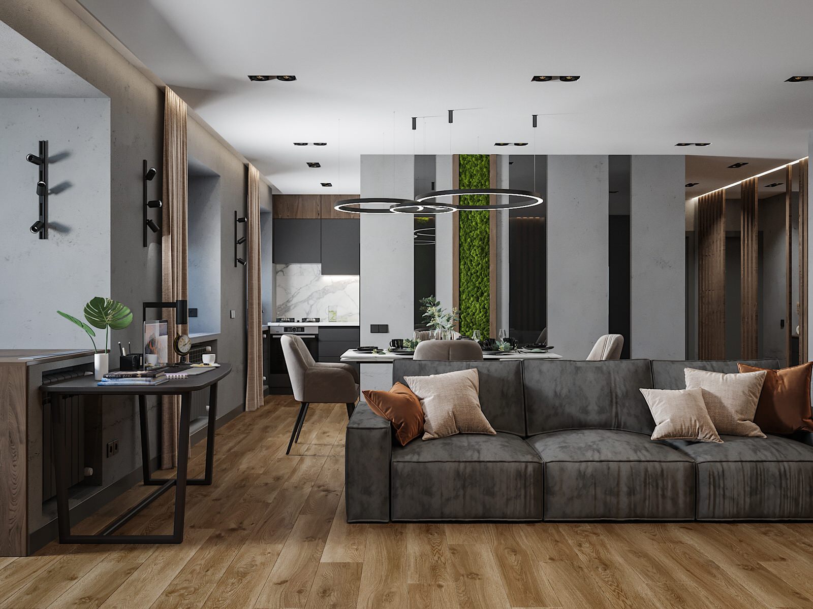 Минимализм в темно-серых тонах!