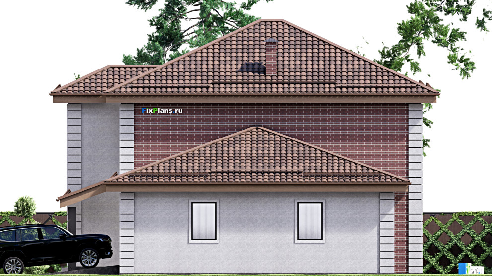 Проект двухэтажного дома 13х16 м S213м2 F-16982