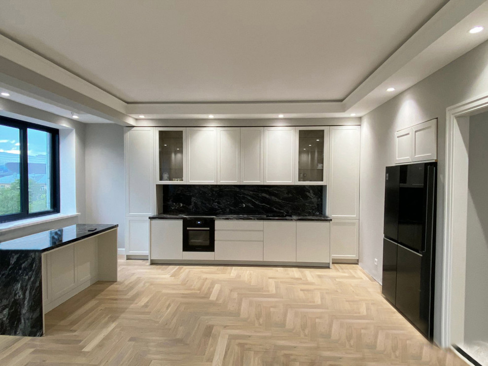 Обложка проекта: Белая современная кухня