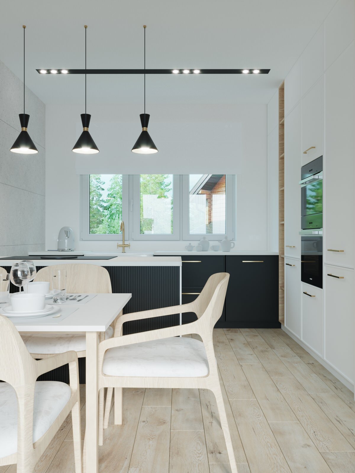 Таун-хаус кухня-гостиная