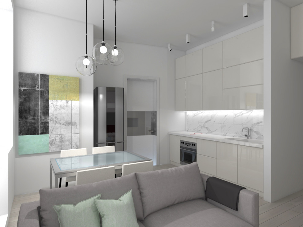 Обложка проекта: квартира в стиле минимализм для очень молодой семьи