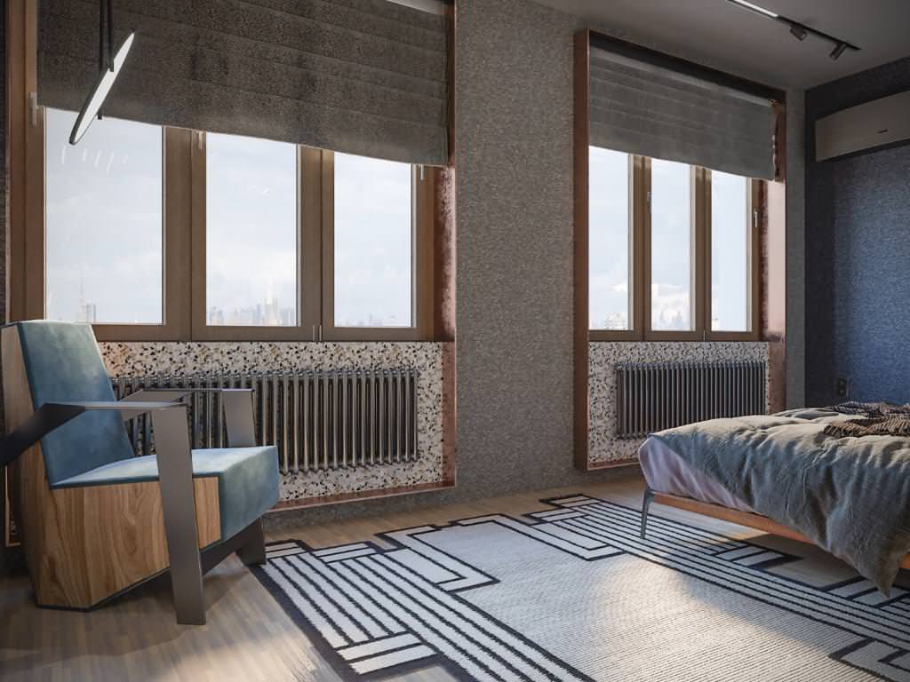 Интерьер квартиры ЖК Pushkin Apartments & Loft спальня